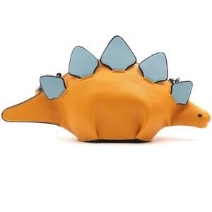 4063 Dinosaur Shoulder Purses,PU Stegosaurus CrossBody Bag for Girl Yellow